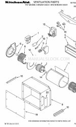 KitchenAid KIRD801XSS1 Lista de peças