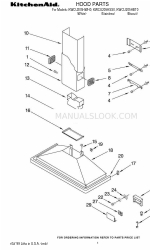 KitchenAid KWCU205HBT0 Lista części