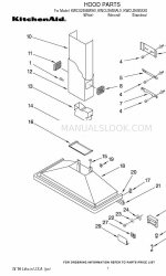 KitchenAid KWCU265BSS0 Lista de peças