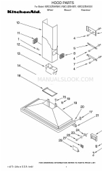 KitchenAid KWCU285HWH0 Lista de piezas