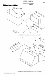 KitchenAid KWCU360JSS0 Liste des pièces