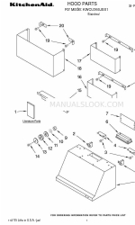 KitchenAid KWCU360JSS1 Lista de piezas