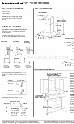 KitchenAid KWCU465S Dimensi Produk