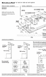 KitchenAid KWVU205Y Manuale delle dimensioni