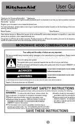 KitchenAid MICROWAVE HOOD COMBINATION Manuale d'uso