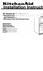 KitchenAid 30” Electric Built-in Combination Інструкція з монтажу