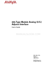 Avaya 200-Type Module Analog Manual del usuario