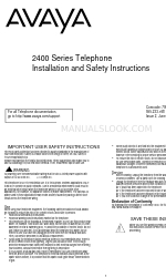 Avaya 2400 Series Installation And Safety Instructions