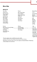 Lexmark M3150 Mapa menu