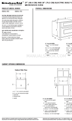 KitchenAid KBHS109SSS - 30 in. 1.4 cu. Ft. Microwave Oven 製品寸法