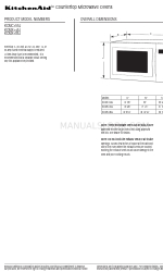 KitchenAid KCMS145J Manual de dimensiones