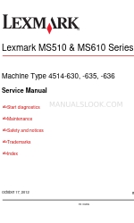 Lexmark MS510 Series Servis Kılavuzu