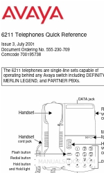 Avaya Definity 6211 Quick Reference