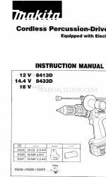 Makita 12V 8413D Gebruiksaanwijzing