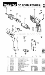 Makita 6176D Lista de peças