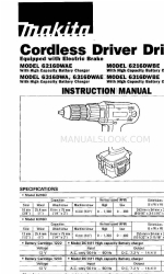 Makita 6216DWAE Інструкція з експлуатації