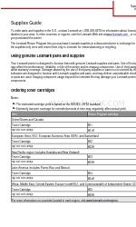 Lexmark MX310 Series Supplies Manual