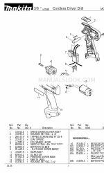 Makita 6260DWPE Список деталей