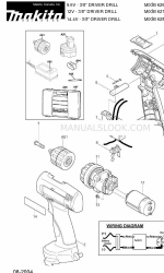 Makita 6260DWPE Lista de piezas