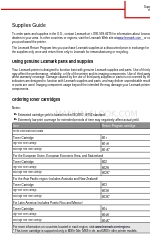 Lexmark MX510 Series Instrukcja obsługi materiałów eksploatacyjnych