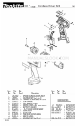 Makita 6280DWPE Desglose de piezas