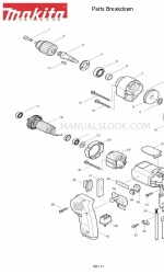 Makita 6302H Parts Breakdown