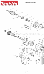 Makita 6303H Parts Breakdown