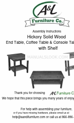 A&L Furniture Hickory Solid Wood Coffee Table Assembly Instructions