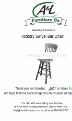 A&L Furniture Hickory Swivel Bar Chair Montage-instructies