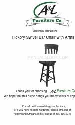 A&L Furniture Hickory Swivel Bar Chair with Arms Montage-instructies