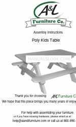 A&L Furniture Poly Kids Table Istruzioni per il montaggio