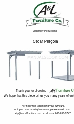 A&L Furniture Cedar Pergola Инструкция по сборке Руководство