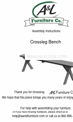 A&L Furniture Crossleg Bench Montageanleitung