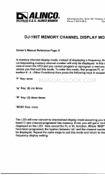 Alinco DJ-190T Memory Channel Display Mode