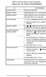 Alinco DJ-191 Quick Reference