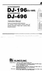 Alinco DJ-196 Instrukcja obsługi