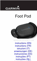 Garmin 010-11092-00 - Foot Pod - GPS Receiver Wireless Step Sensor 取扱説明書