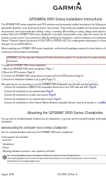 Garmin 3000 Series Installation Instructions Manual