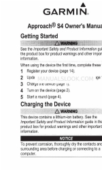 Garmin Approach S4 소유자 매뉴얼