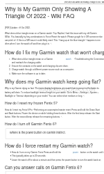 Garmin fenix Faq