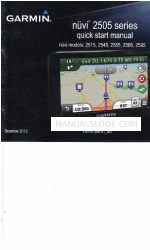 Garmin 2565 Quick Start Manual