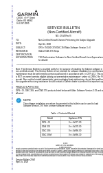 Garmin GNC 355 Service Bulletin