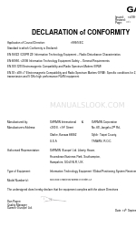 Garmin NUVI 2300 series Declaración de conformidad