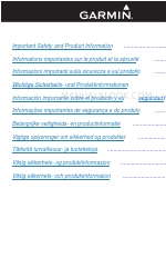 Garmin Nuvi 250 Informations sur la sécurité et les produits