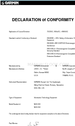 Garmin nuvi 350 Declaración de conformidad