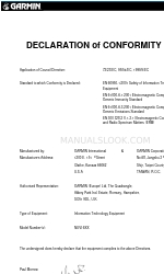 Garmin nuvi 660 Conformiteitsverklaring