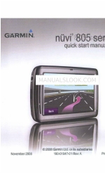 Garmin nuvi 805 series Manuale di avvio rapido