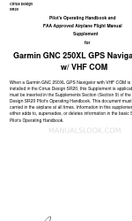 Garmin GNC 250XL Operating Handbook