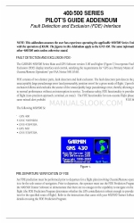 Garmin GPS 400 Pilot's Manual Addendum