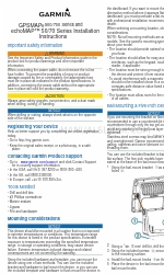 Garmin echoMAP 70s  Guide Installation Instructions Manual